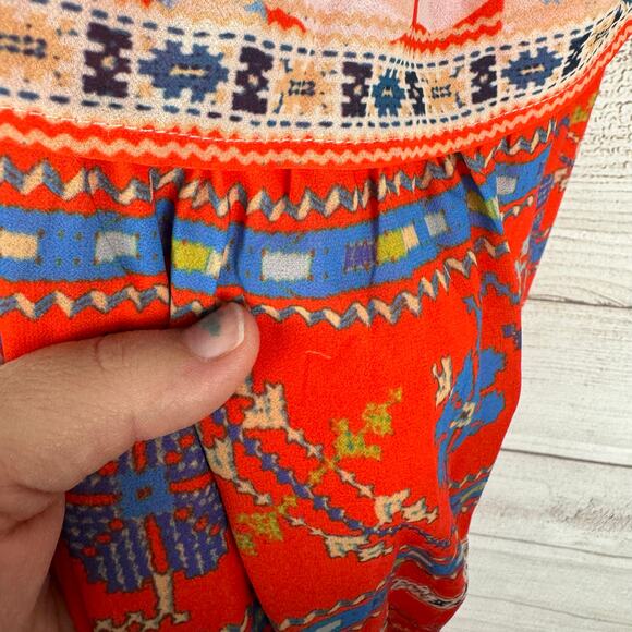 Jealous Tomato Women's Red Floral Summer Off The Shoulder Maxi Dress Size Small - Picture 2 of 8